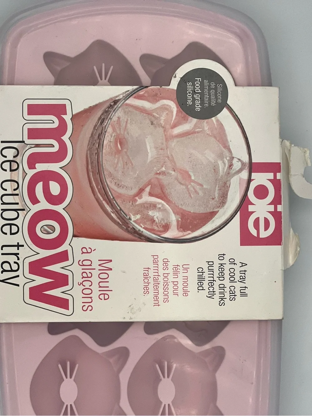 Joie Meow Cat Ice Cube Tray - Pink and White